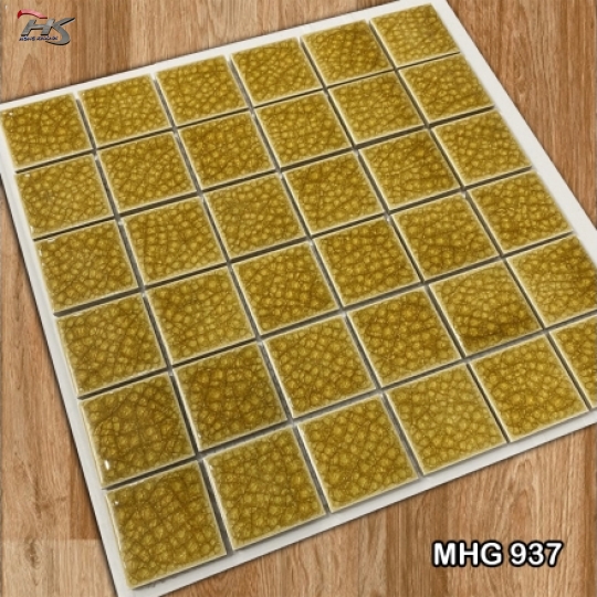 GẠCH MOSAIC TRANG TRÍMEN RẠN ĐƠN SẮC MHG 937