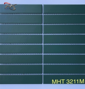 GẠCH MOSAIC QUE ĐŨA MÀU XANH MEN TRƠN MHT 3211M