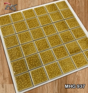 GẠCH MOSAIC TRANG TRÍMEN RẠN ĐƠN SẮC MHG 937