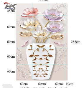 TRANH GẠCH 9821B -190X285 - 2 Viên 60x60  GẠCH ÉP KÍNH KIM TUYẾN ĐỊNH HÌNH