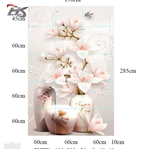 TRANH GẠCH 7277D -190X285 - 2 Viên 60x60 GẠCH ÉP KÍNH KIM TUYẾN ĐỊNH HÌNH