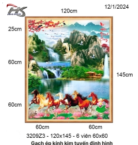 TRANH GẠCH 3209Z3 - GẠCH ÉP KÍNH KIM TUYẾN ĐỊNH HÌNH