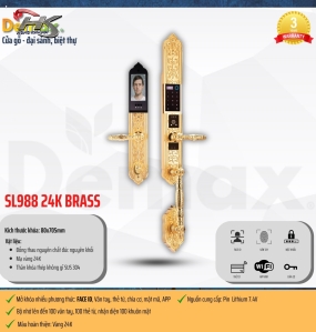 KHÓA ĐẠI SẢNH BIỆT THỰ CAO CẤP SL988 24K BRASS
