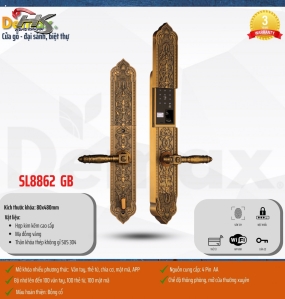KHÓA ĐẠI SẢNH - BIỆT THỰ SL8862 GB - APP WIFI