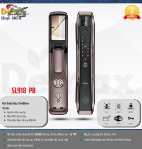 KHÓA NHẬN DIỆN KHUÔN MẶT DEMAX SL918 PB (FACE ID -3D)