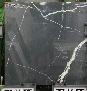 Gạch Ốp Lát Ấn Độ 80×80 Havert Black High Glossy