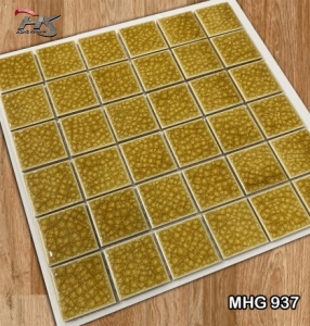 GẠCH MOSAIC TRANG TRÍMEN RẠN ĐƠN SẮC MHG 937