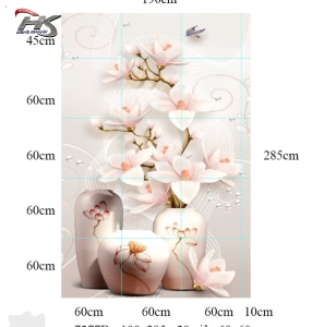TRANH GẠCH 7277D -190X285 - 2 Viên 60x60 GẠCH ÉP KÍNH KIM TUYẾN ĐỊNH HÌNH
