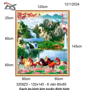  TRANH GẠCH 3209Z3 - GẠCH ÉP KÍNH KIM TUYẾN ĐỊNH HÌNH
